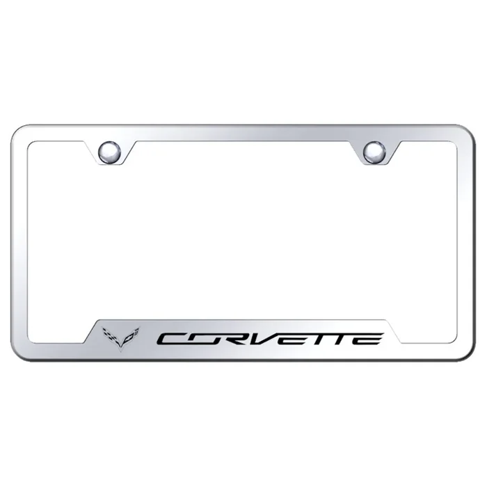 C7 Corvette Notched License Plate Frame – Mirrored