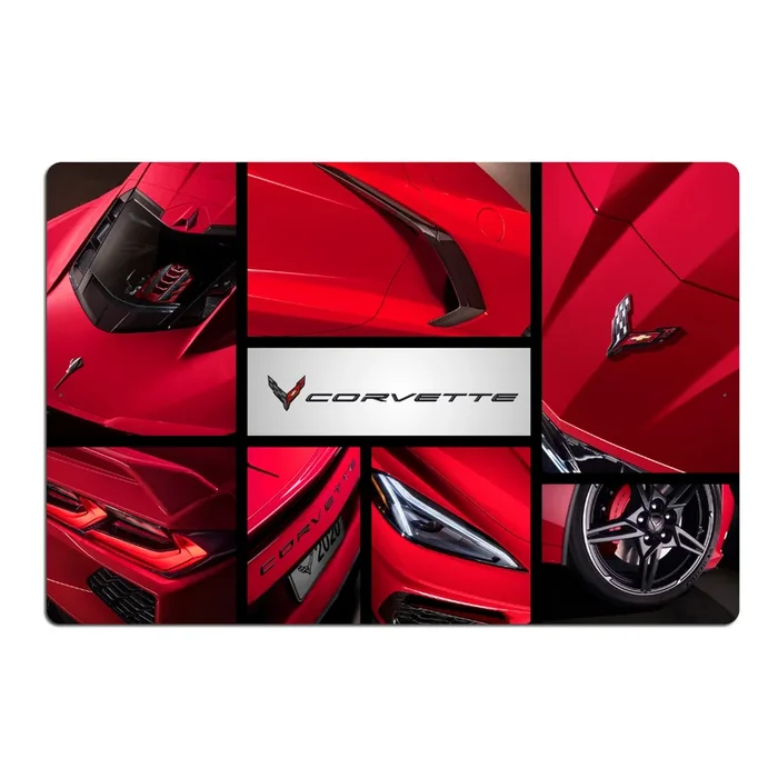 C8 Corvette Collage Metal Print Sign
