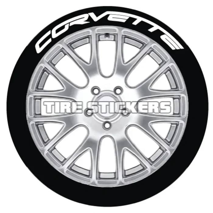 Corvette Tire Stickers – 4 OF EACH – 14″-16″ – 1.25″