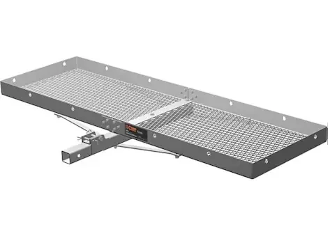 Curt Aluminum Tray Cargo Carrier w/ 2in Shank – 60in x 20in 18100