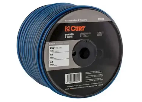 Curt Manufacturing Automotive primary wire 250ft spool-2-bond black, blue