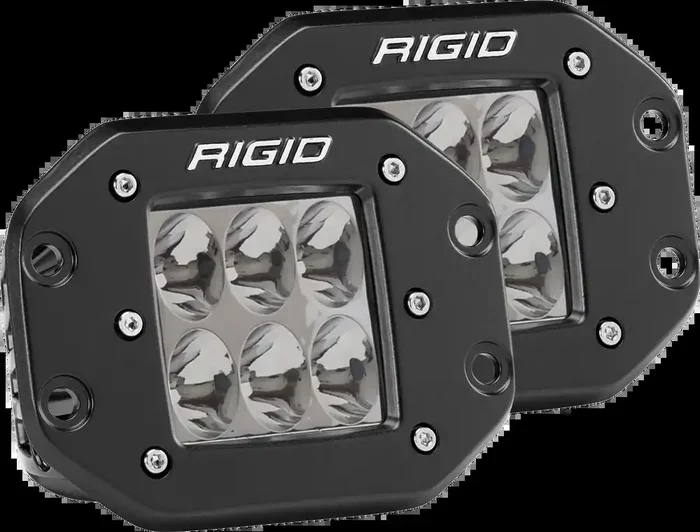 D-Series PRO LED Light, Driving Optic, Flush Mount, Black Housing, Pair