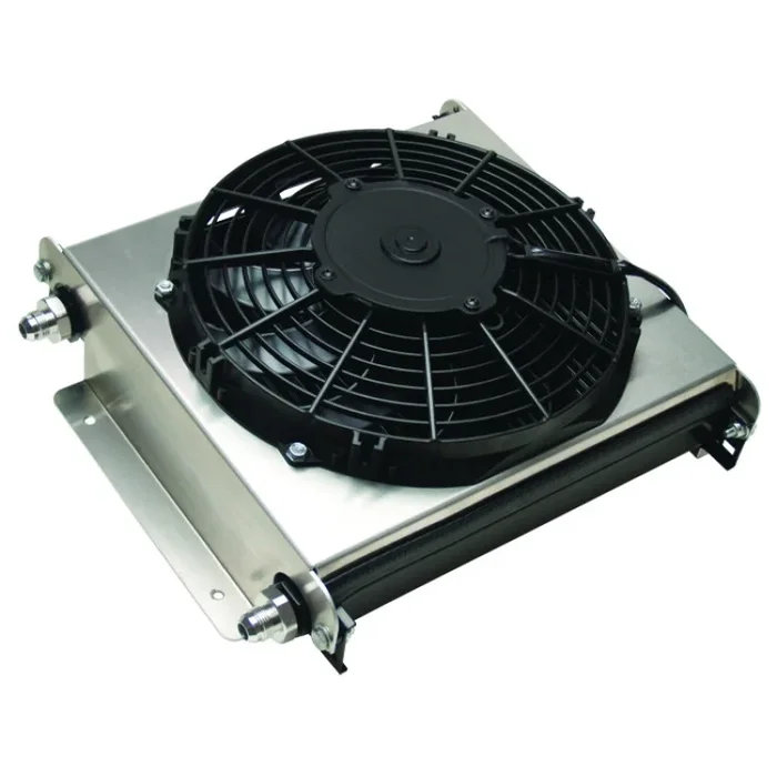 Derale 15870 40 Row Hyper-Cool Extreme Remote Transmission Cooler -8AN
