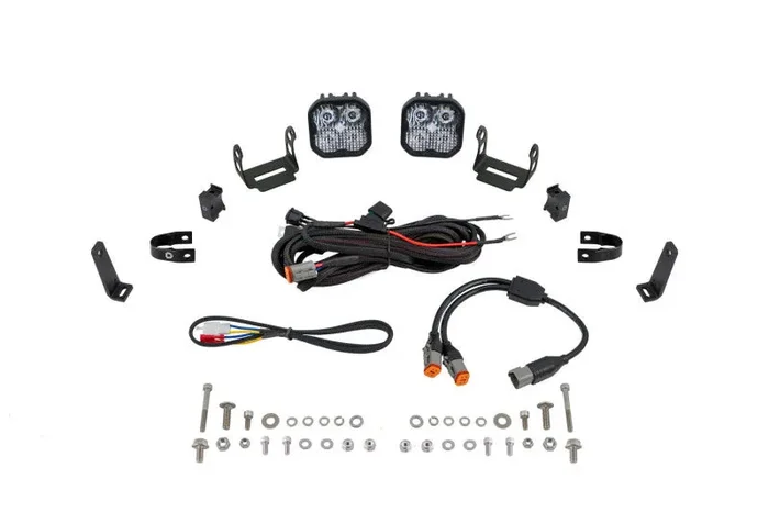 Diode Dynamics SS3 LED Bumper 1 In Roll Bar Kit Pro – White Combo (Pair)