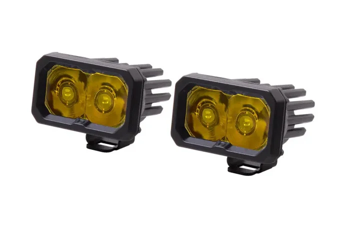 Diode Dynamics Stage Series 2 In LED Pod Pro – Yellow Spot Standard ABL (Pair)