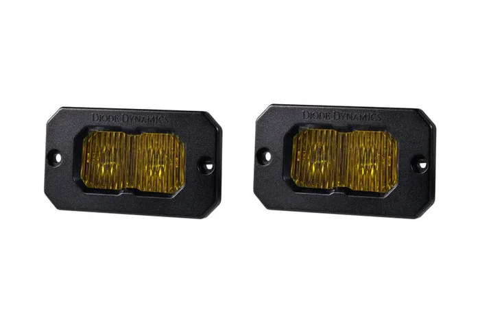 Diode Dynamics Stage Series 2 In LED Pod Sport – Yellow Fog Flush ABL (Pair)