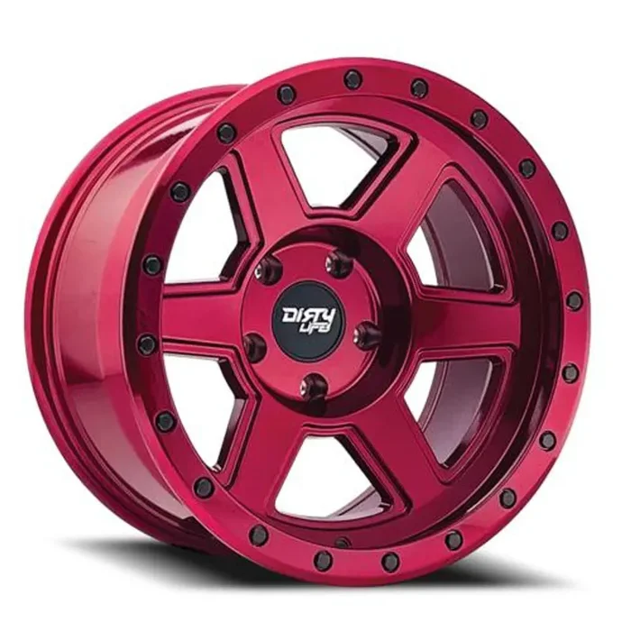 Dirty Life Race Wheels Compound 9315 Gloss Crimson Candy Red 17X9 5-127 -12Mm 78.1Mm