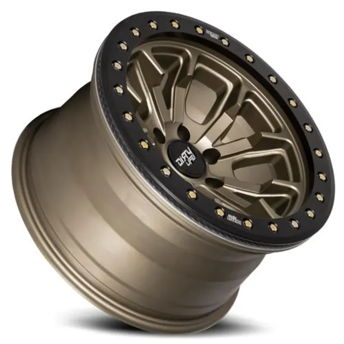 Dirty Life Race Wheels DT-1 9303 Satin Gold W/Simulated Beadlock Ring 17X9 5-127 -38Mm 78.1Mm
