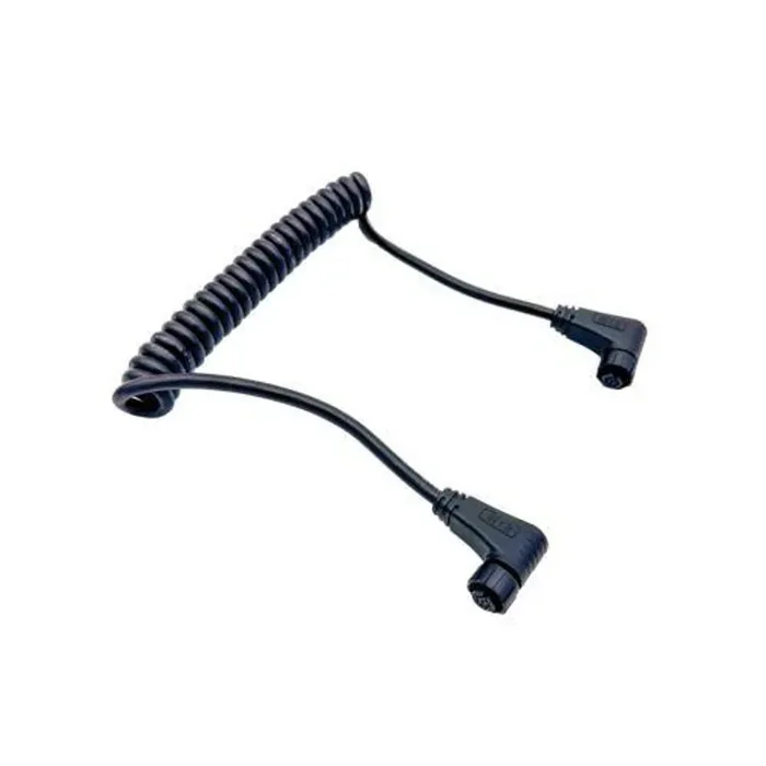 E360 CAN Bus Parallel Cable 170mm Coiled Wire M12 Connector to M12 Connector