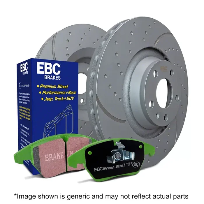 EBC Brakes Stage 3 Greenstuff 6000 5-Lug Brake Rotor and Pad Kit; Front (Late 00-03 F-150 Lightning)Find parts that fit my vehicle