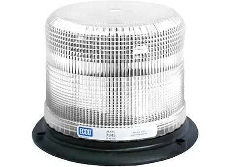 Ecco Safety Group Led beacon pulse ii, 12-48vdc, pulse8 flash, clear