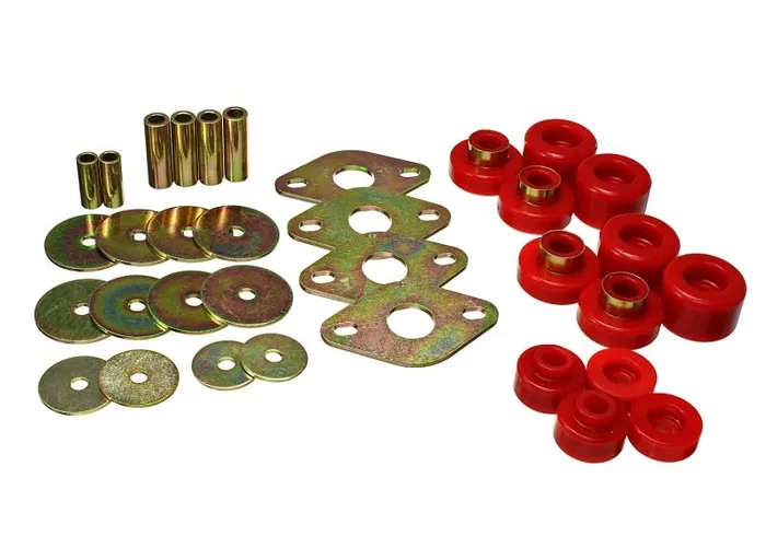 Energy Suspension 01-04 Toyota Tacoma Prerunner Body Mount Bushing Set – Red