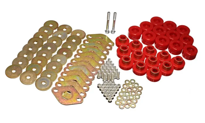 Energy Suspension Body Mount Bushings Red for 2007-2018 Jeep Wrangler JK