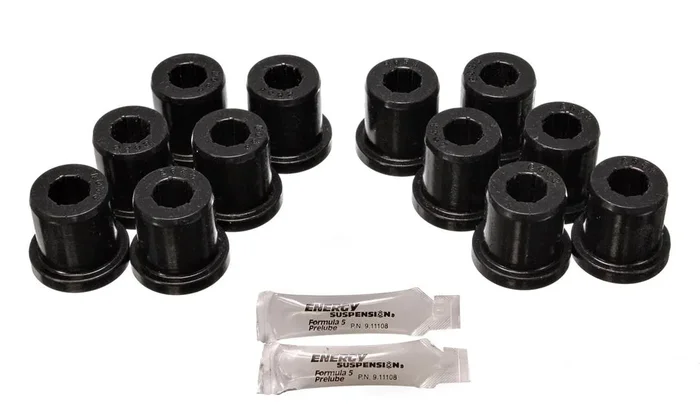 Energy Suspension Front, Rear Leaf Spring Bushing Black for 1981-1989 Toyota Land Cruiser