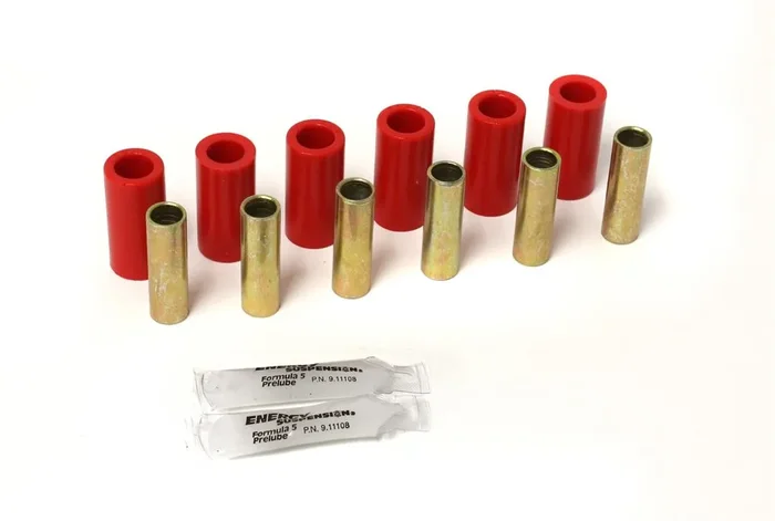 Energy Suspension Front, Rear Leaf Spring Bushing Red for 1959-1975 Jeep CJ6