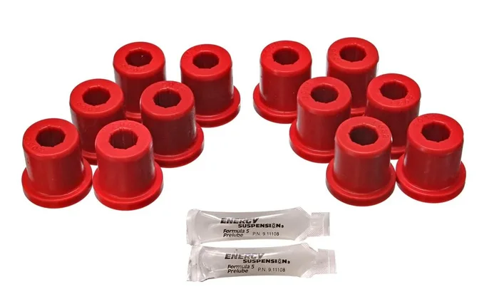 Energy Suspension Front, Rear Leaf Spring Bushing Red for 1981-1989 Toyota Land Cruiser