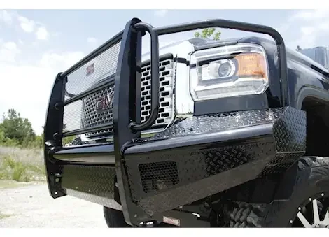 Fab Fours Black Steel Front Bumper w/ Full Guard GM11-S2860-1