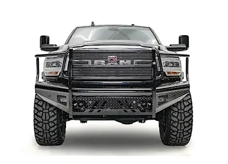 Fab Fours Inc. 19-c ram 2500/3500 new body style black steel front bumper w/ full guard