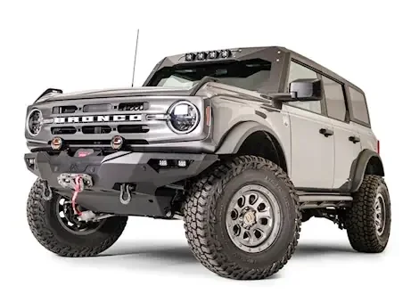 Fab Fours Inc. 21-c bronco lifestyle front bumper w/ no guard winch ready sensor compatible matte black