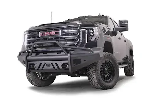 Fab Fours Inc. 24-c sierra 2500/3500hd steel elite sensor front bumper w/ pre-runner guard matte black