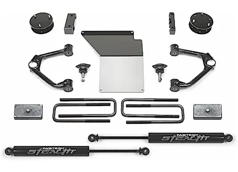 Fabtech 3in budget sys w/ stealth 07-18 gm c/k1500 p/u w/ oe forg stl uca