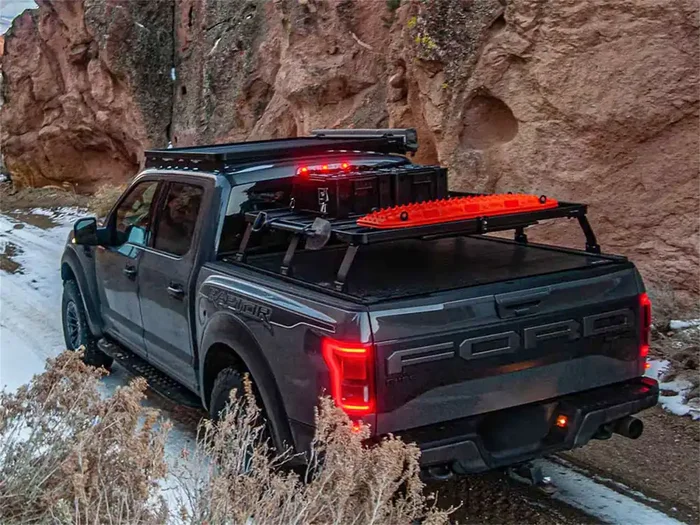Ford F-150 6.5‘ (2015-Current) Roll Top Slimline II Load Bed Rack Kit KRFF015T
