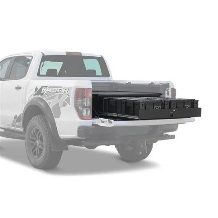 Ford Ranger Wildtrak / Raptor (2014-2022) w/Drop-In Bed Liner Wolf Pack Drawer Kit SWFR002