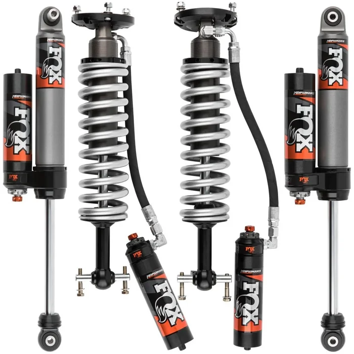 Fox Series 2.5 Adjustable RR 2-3″ Front Coilovers, 0-1.5″ Rear Shocks For 2019-2023 Ford Ranger 2WD/4WD