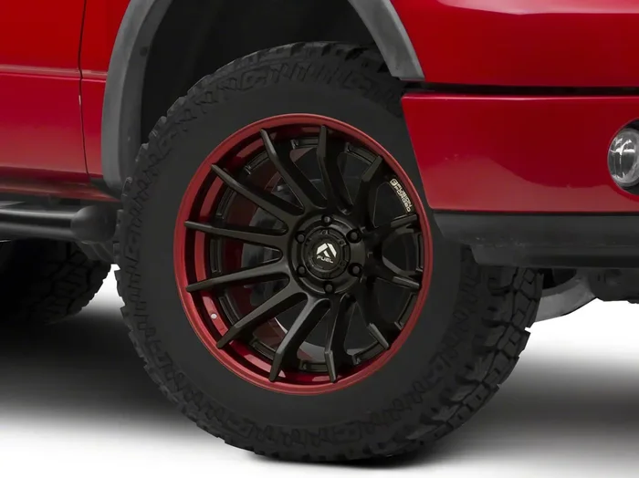 Fuel Wheels Fusion Forged Burn Matte Black with Candy Red Lip 6-Lug Wheel; 20×10; -18mm Offset (04-08 F-150)Find parts that fit my vehicle