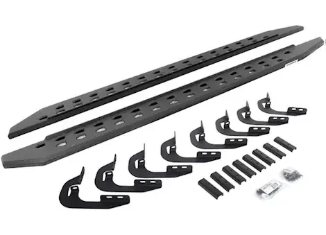 Go Rhino 14-18 silv/sierra 1500 dbl cab 80in rb20 slim line running boards complete set