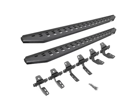Go Rhino 21-c bronco 4dr rb20 running boards-complete kit rb20 running board+brackets texture