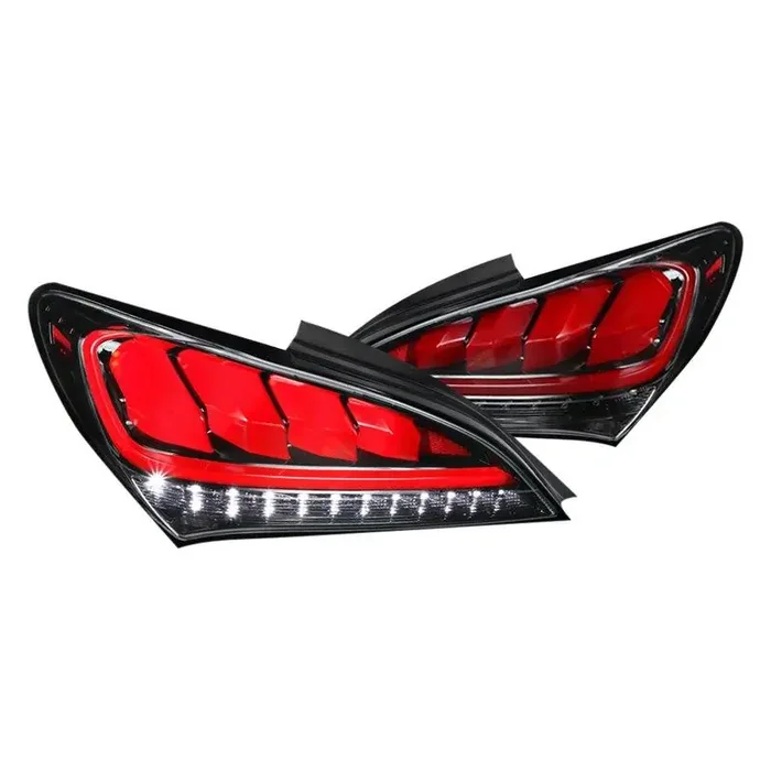 Hyundai Genesis Coupe Sequential Turn Signal – Black / Red / Smoke Tail Lights (2010-2016)