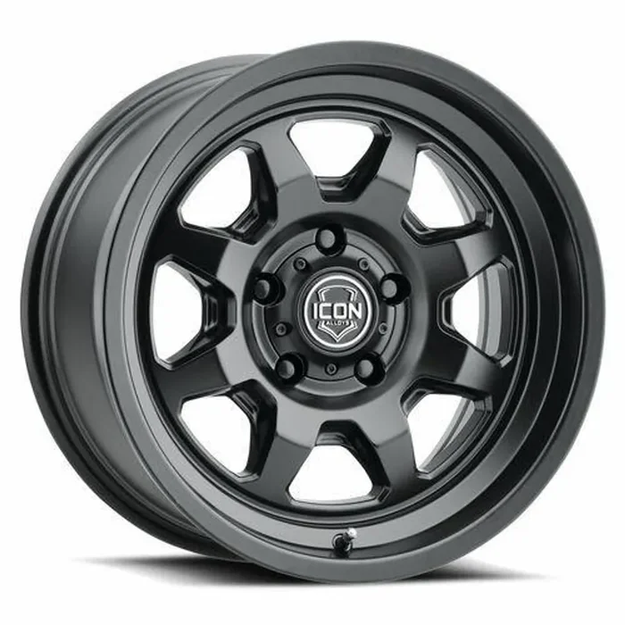 ICON ALLOYS NUEVO SATIN BLACK – 17 X 8.5 / 6 X 5.5 / 25MM / 5.75″ BS