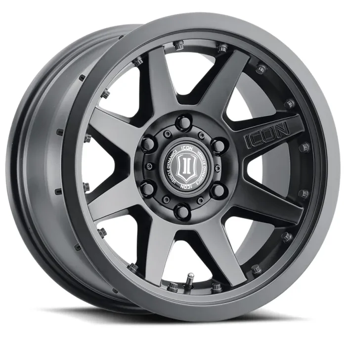 ICON ALLOYS REBOUND PRO SAT BLK – 17 X 8.5 / 5X5 / -6MM / 4.5″ BS