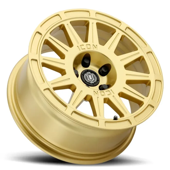 ICON ALLOYS RICOCHET GLS GOLD – 17 X 8 / 5 X 4.5 / 38 MM / 6″ BS