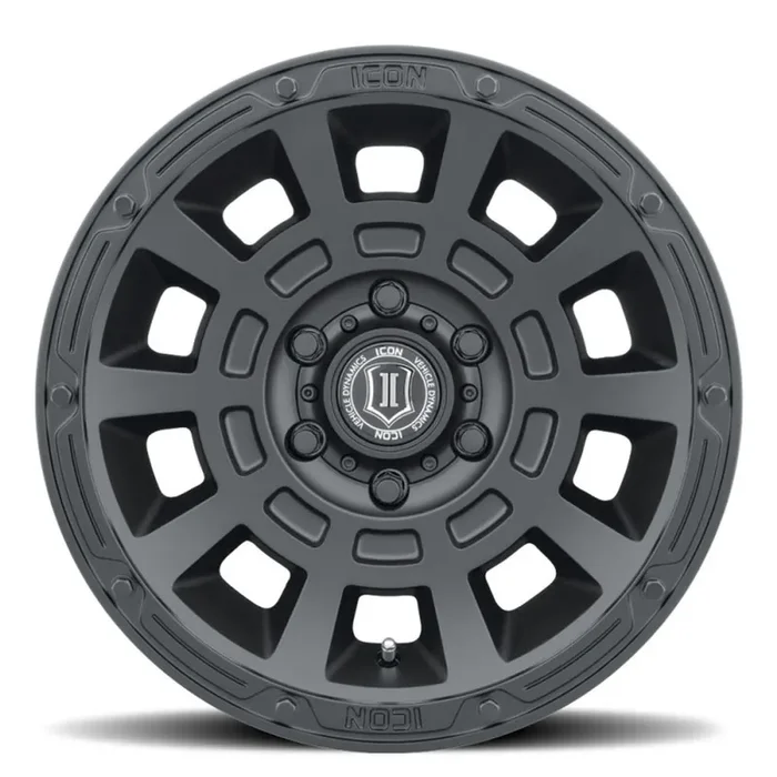 ICON ALLOYS THRUST SAT BLK – 17 X 8.5 / 6 X 5.5 / 0 MM / 4.75″ BS