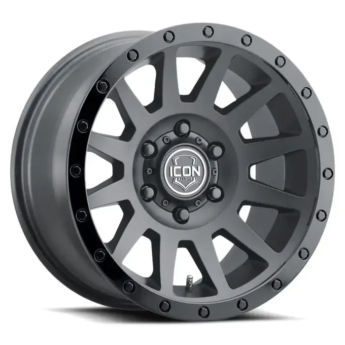 ICON Compression 18×9 6×5.5 0mm Offset 5in BS 106.1mm Bore Double Black Wheel