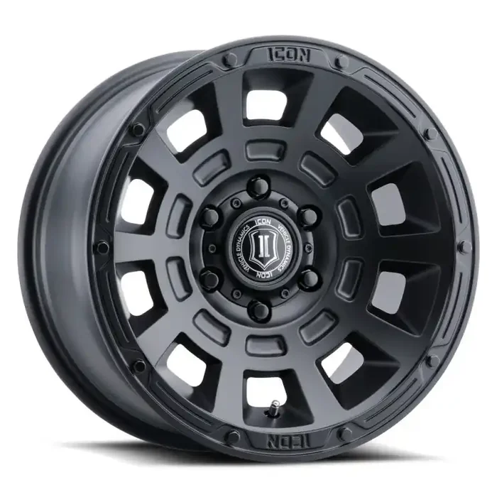 ICON Thrust 17×8.5 6×5.5 0mm Offset 4.75in BS Satin Black Wheel
