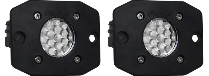 Ignite Back-Up Kit, Diffused Lens, Flush Mount, Black Housing, Pair