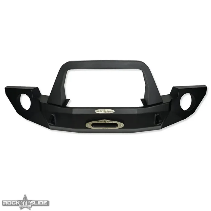 Jeep JK Full Front Bumper For 07-18 Wrangler JK With Winch Plate Bull Bar Black Powdercoated Rigid Series