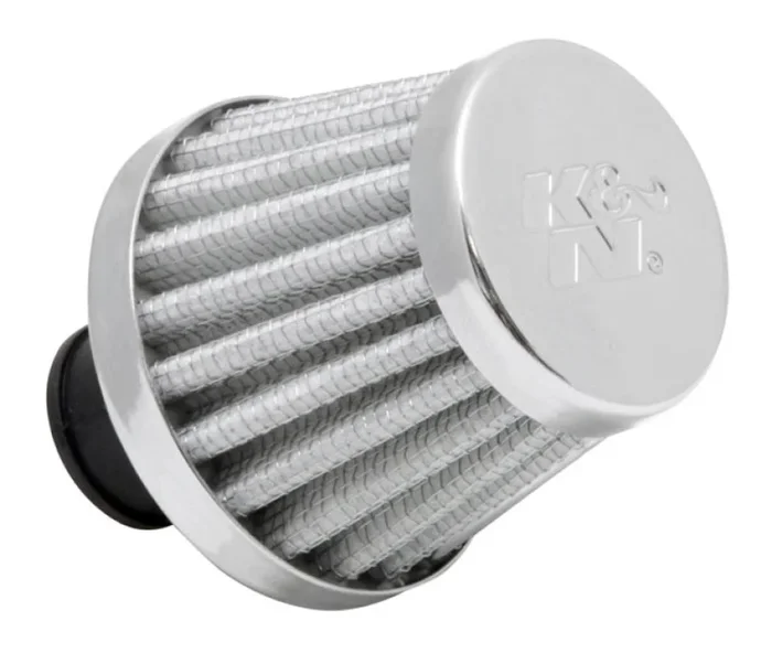 K&N 2in Base OD x .375in Flange ID x 1.75in H Rubber Base Crankcase Vent Filter – White – 62-1600WT