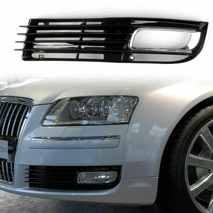 Left Car Lower Bumper Grille Fog Light Grill w/Chromed For 2008-2010 Audi A8 D3