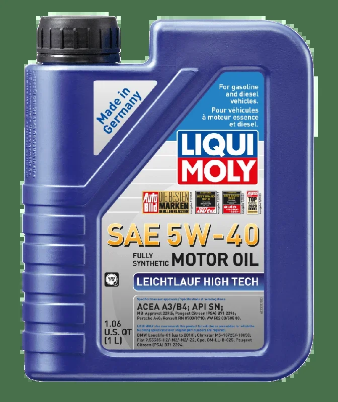 LIQUI MOLY 1L Leichtlauf (Low Friction) High Tech Motor Oil SAE 5W40