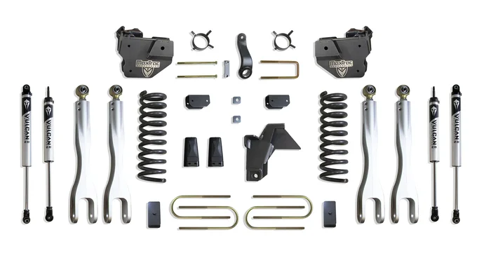MaxTrac 4″ Lift Kit with 4-Links and Vulcan Shocks for 2019-2025 RAM 3500 4WD Diesel