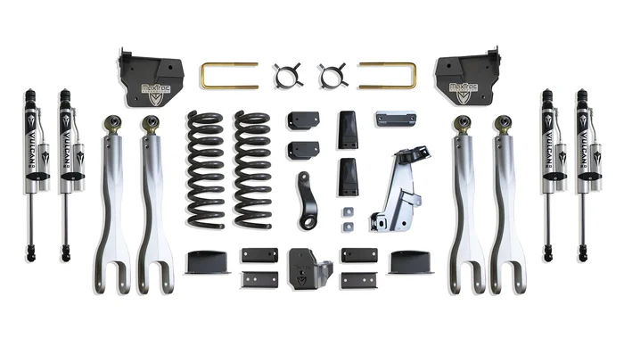 MaxTrac 6″ Lift Kit with 4-Links and Vulcan Reservoir Shocks for Factory Rear Air Ride for 2014-2018 RAM 2500 4WD Diesel