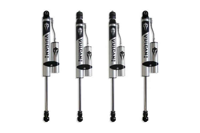 MaxTrac Front & Rear Vulcan Series Reservoir Shocks – 2.5″ Lift Height for 2017-2024 F-250/F-350 4WD