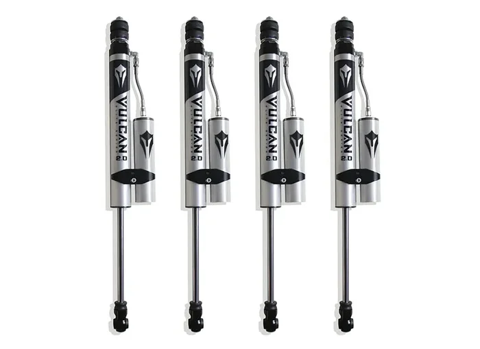 MaxTrac Front & Rear Vulcan Series Reservoir Shocks – 6″ Lift Height for 2014-2025 RAM 2500 4WD (Without Factory Rear Air Ride)