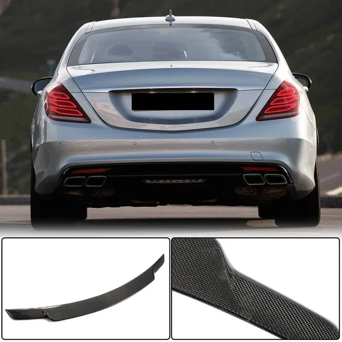 Mercedes Benz S Class W222 2014-2020 Rear Trunk Spoiler Carbon Fiber