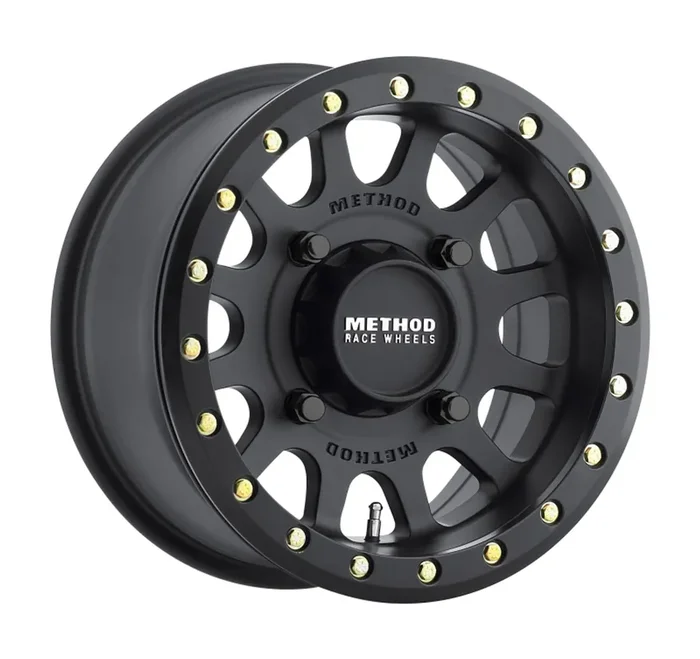 Method MR401 UTV Beadlock 15×7 / 4+3/13mm Offset / 4×136 / 106mm CB Matte Black Wheel