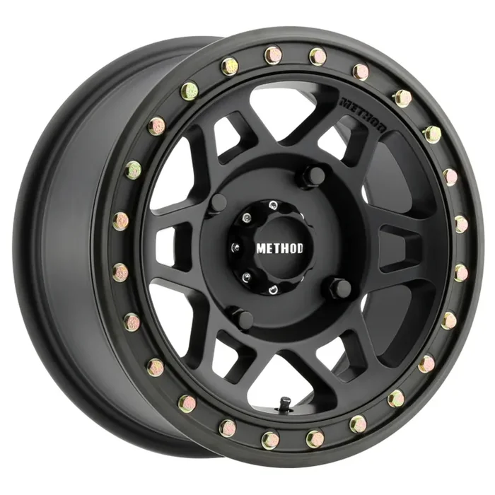 Method MR405 UTV Beadlock 15×7 / 4+3/13mm Offset / 4×156 / 132mm CB Matte Black Wheel